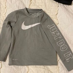Gray Nike shirt